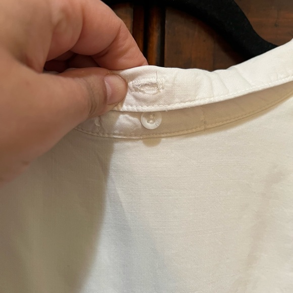 Cloth & Stone by Anthropology High Low White Shirt Dress - Picture 4 of 7